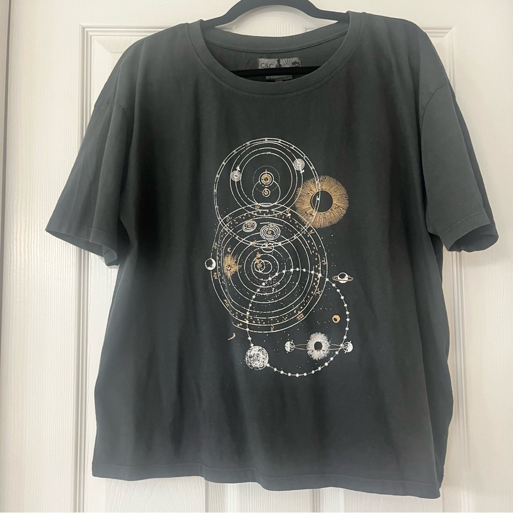C&C California Toni Boxy Cotton Crop Sunwashed Tee
